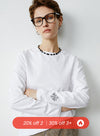 Simple Embroidered Casual Long Sleeved T-Shirt