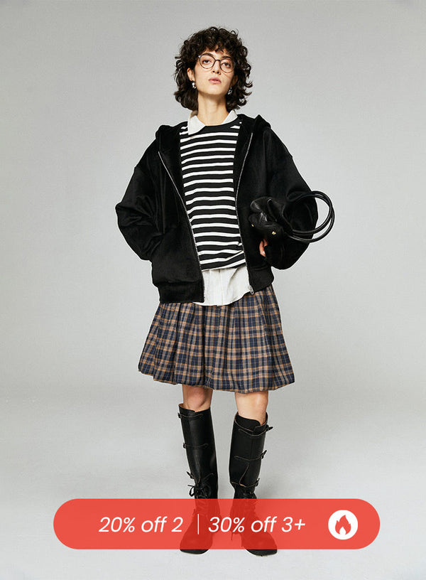 Retro Plaid A-Line Short Skirt