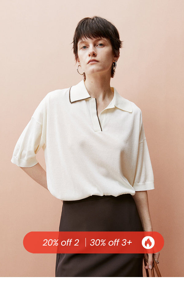 Lyocell Wool Blend Short Sleeved T-Shirt