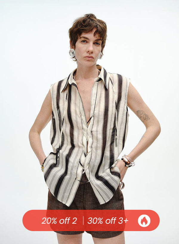Linen Blend Tank Shirt
