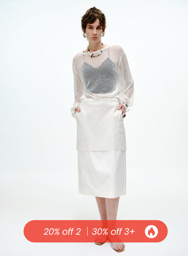 Layered Lace Pencil Skirt
