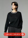 Handmade Pearl Design Long Sleeved T-Shirt