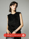 Feather Fringe Sleeveless Vest Top