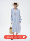 Embroidered Pleated Dress