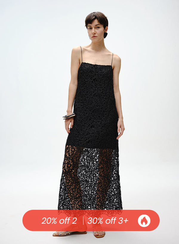 Cutout Lace A-Line Dress