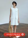 Casual Sleeveless Pocket Midi Dress