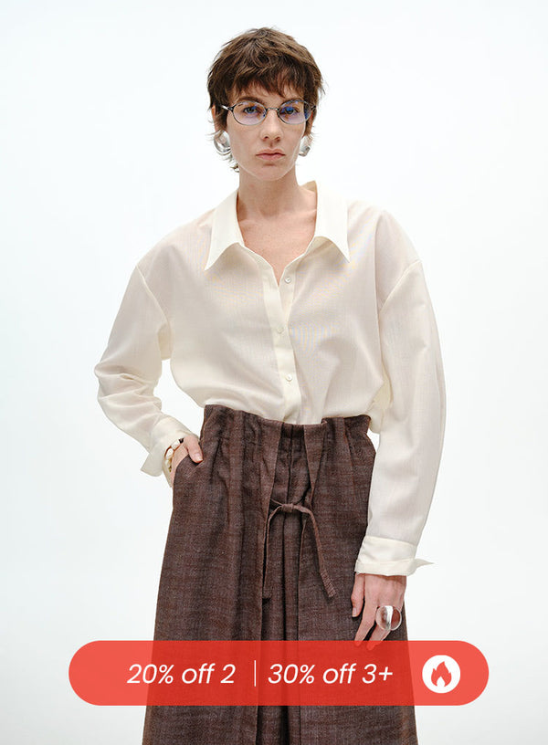 Breathable Oversized Collared Blouse