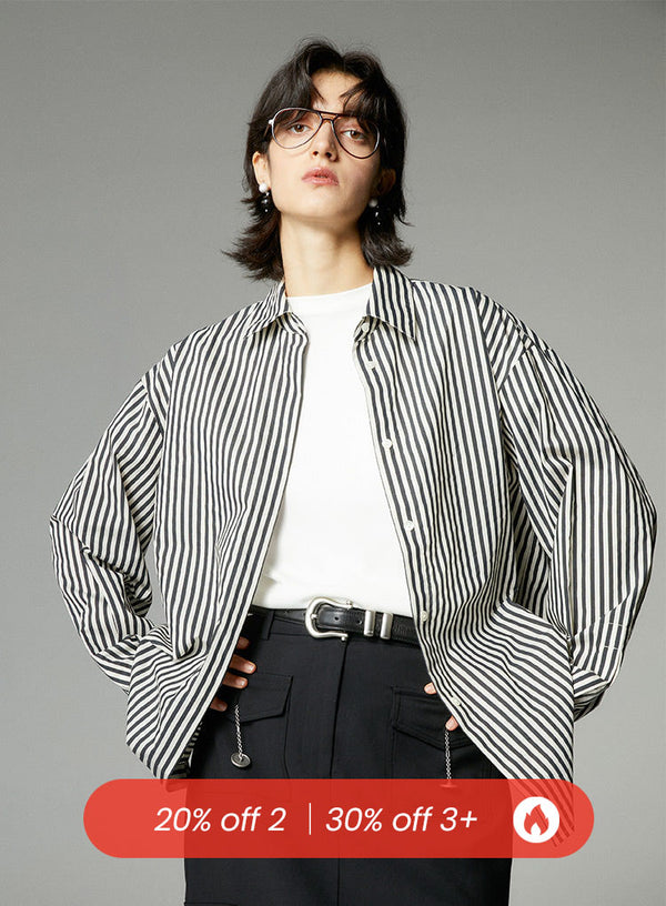 Black/White Essential Striped Shirt