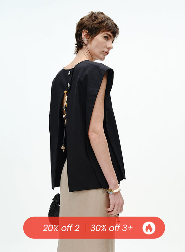 Beaded Backless Slip Tank