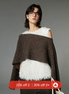 Mixed Color Wool Knitted Shawl