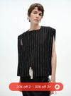 Pearl-Threaded Backless Tank