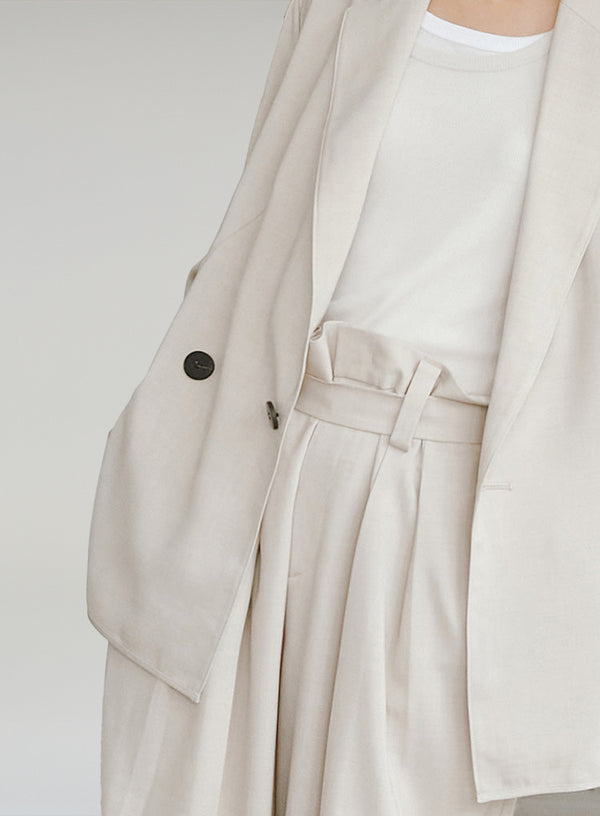 Oversized Textured Suit Shirt