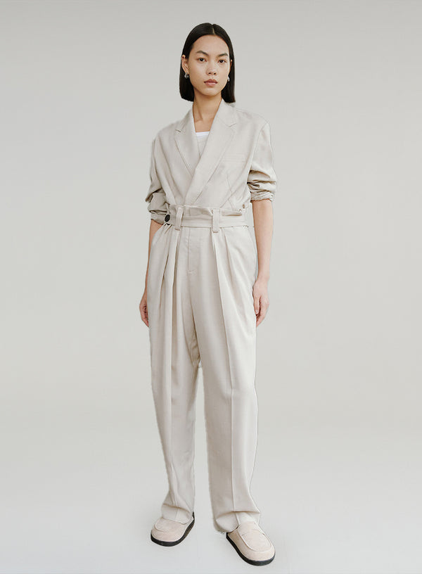 Oversized Textured Suit Shirt