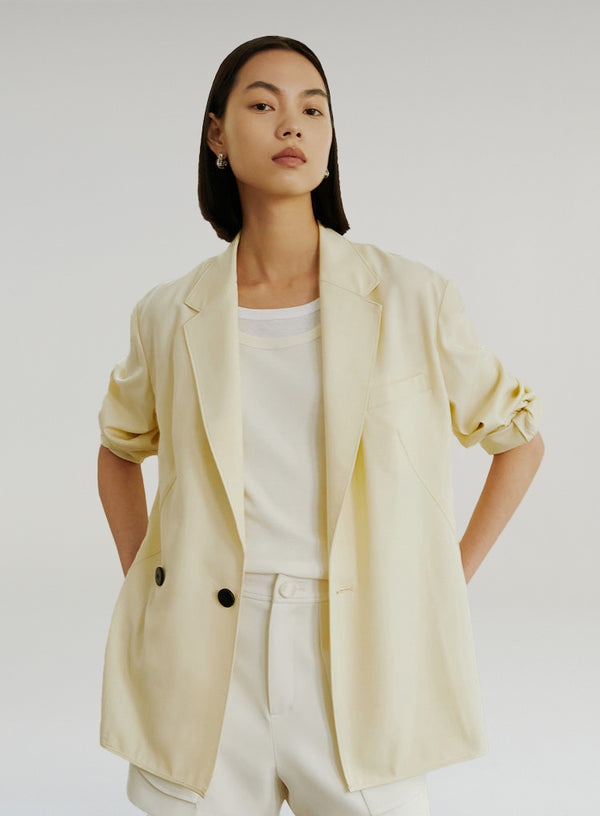 Oversized Textured Suit Shirt