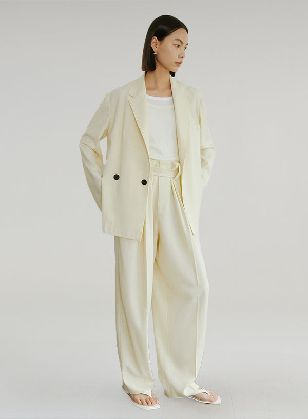 Oversized Textured Suit Shirt