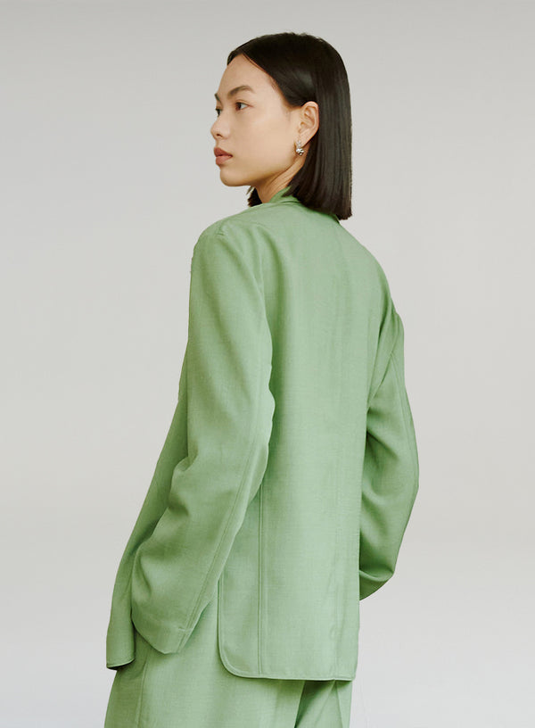 Oversized Textured Suit Shirt