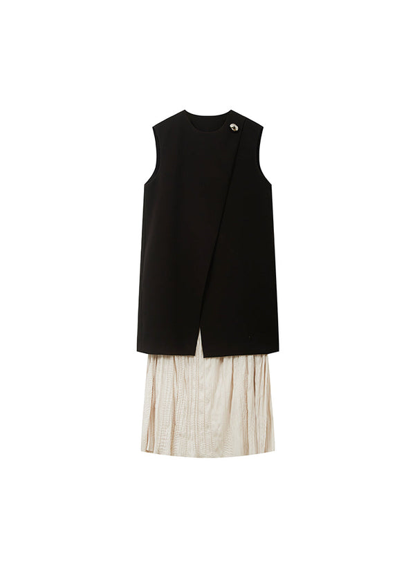 Irregular Vest Long Dresses Two-Piece Set