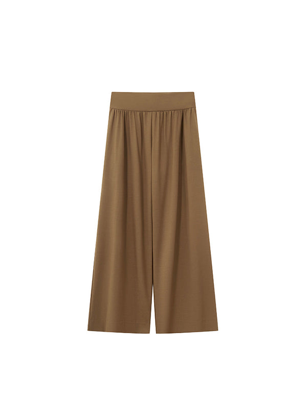 High Waisted Drape Wide Leg Pants