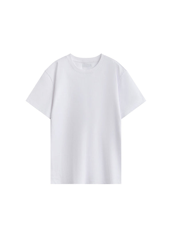 Basic Loose Round Neck Short Sleeved T-Shirt