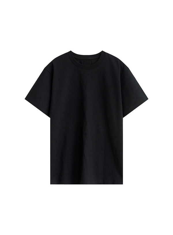 Basic Loose Round Neck Short Sleeved T-Shirt