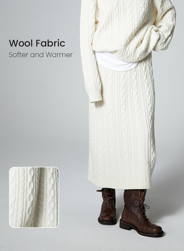 Knitting Twists Wool Skirt