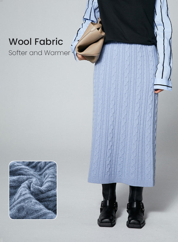 Knitting Twists Wool Skirt