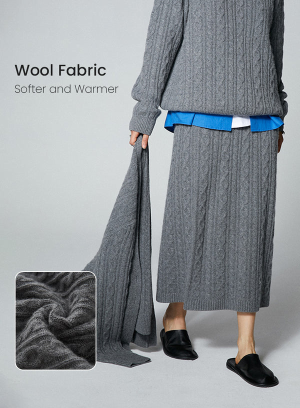 Knitting Twists Wool Skirt