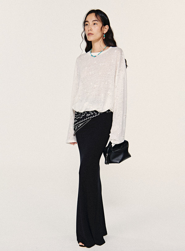 Sage Beaded Relaxed Tee