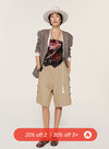 Wide-Leg Button Shorts