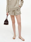 Retro Linen High-Waist Shorts