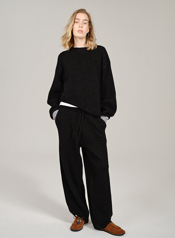 Asymmetric Hem Wool Sweater