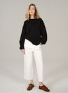 Asymmetric Hem Wool Sweater