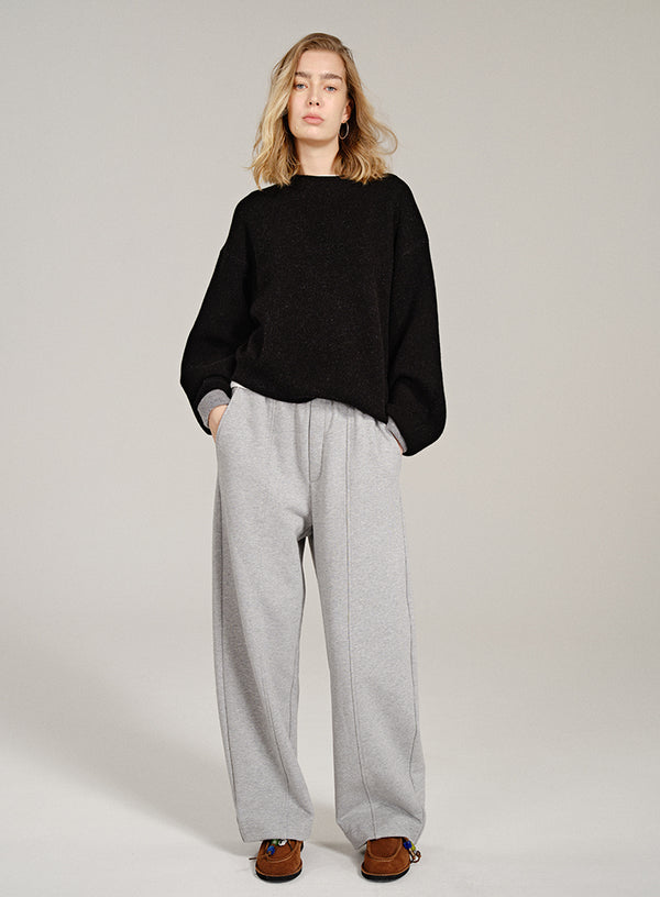 Asymmetric Hem Wool Sweater