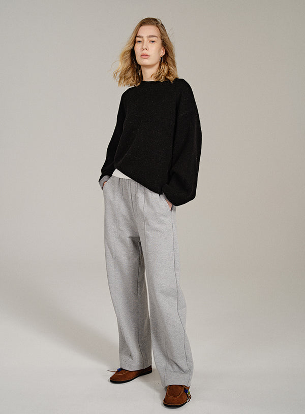 Asymmetric Hem Wool Sweater