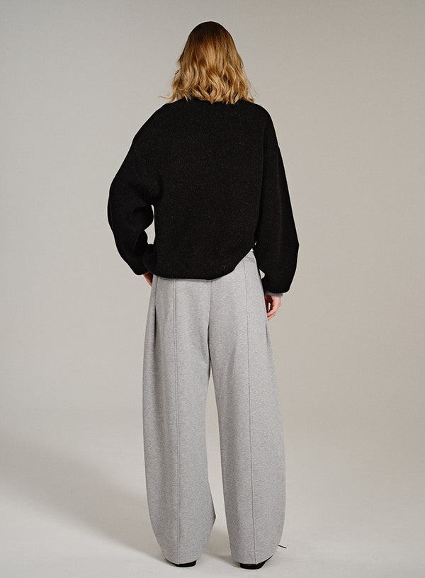 Asymmetric Hem Wool Sweater
