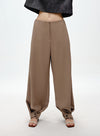 Pleated Adjustable Cuff Trousers