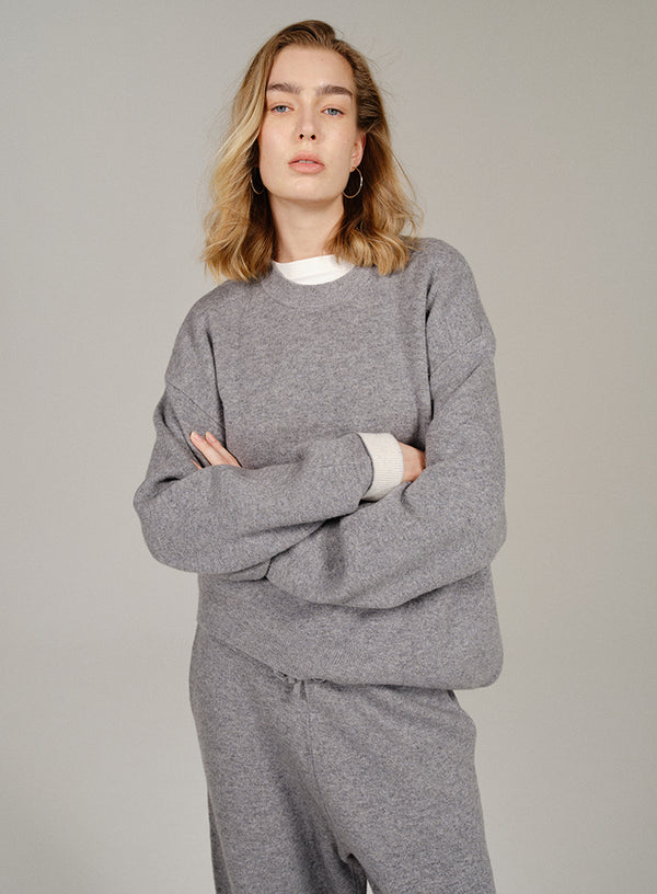 Asymmetric Hem Wool Sweater