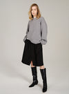 Asymmetric Hem Wool Sweater