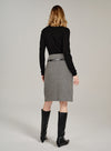 Plaid Wool Pencil Skirt
