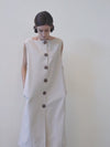 Linen Sleeveless Midi Dress