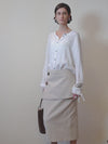 Linen Wrap Skirt Set