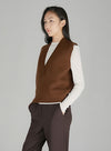 Yak Wool V-Neck Sleeveless Vest