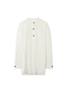 White Loose Coin Button Shirt