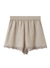 Linen Embroidered Shorts