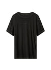 Lyocell Wool Blend Round Neck T-Shirt