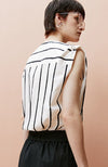 Relief Striped Sleeveless Shirt