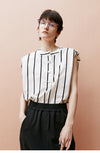 Relief Striped Sleeveless Shirt