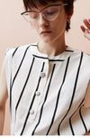 Relief Striped Sleeveless Shirt