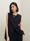 H-Shaped Slanted Placket Vest