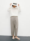 Classic Plaid Wool Trousers